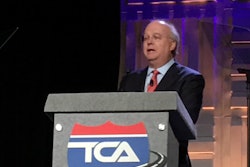 Karl Rove addresses attendees at the Truckload Carriers Association’s 78th Annual Convention in Las Vegas.