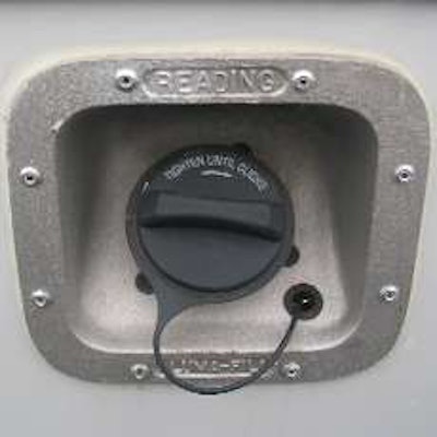 All-aluminum fuel receptacle protects body from accidental nicks and scratches during fueling