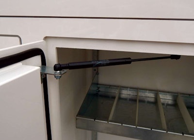 Gas shock door holder
