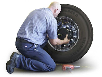 Michelin’s Auto Inflate device, by Halo, automatically inflates truck tires to a preferred pressure.
