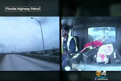 Florida Highway Patrol released this video which shows a City of Miami trash truck falling from a 75-foot high overpass.