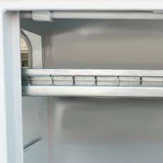 Galvanized shelves with 2-inch dividers for small item storage