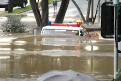 This Isuzu fire truck in Australia is designed to take on some deep water.