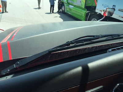 The hood’s rear air ramp is designed to direct airflow over the cab. An unintended side-effect is that it has a very 70’s muscle car feel behind the wheel.