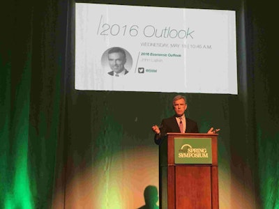 John Larkin speaking during the 2016 CCJ Spring Symposium.