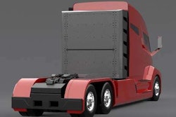 This Nikola One model is spec’d with a 150 natural gas tank behind the cab.