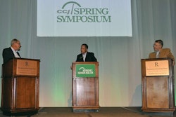 Todd Spencer of OOIDA (left) and Ted Scott of ATA (right). Jeff Crissey, CCJ’s Editor, moderated the discussion.