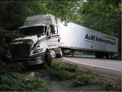 Since 2009, there have been 38 reports of trucks getting stuck in the Smugglers’ Notch section of Vermont Route 108. (Photo courtesy Vermont Agency of Transportation)