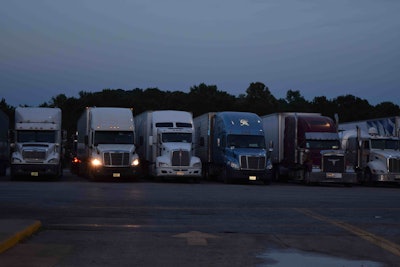 truckstop truck stop hours of service evening parking hos fuel island20160526_0044