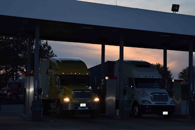 truckstop truck stop hours of service evening parking hos fuel island20160526_0048