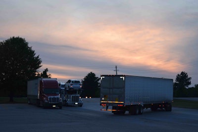 truckstop truck stop hours of service evening parking hos fuel island20160526_0060