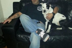 This picture from George Guerrero’s Facebook page depicts him and his dog, Aria, who was found alongside him after he was shot and killed Saturday while driving on Interstate 10 in Jacksonville.