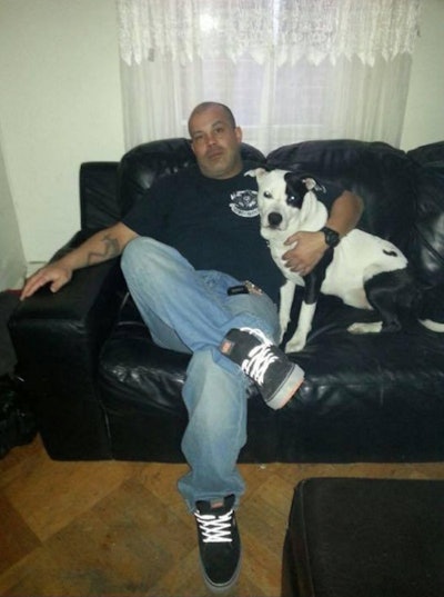 This picture from George Guerrero’s Facebook page depicts him and his dog, Aria, who was found alongside him after he was shot and killed Saturday while driving on Interstate 10 in Jacksonville.