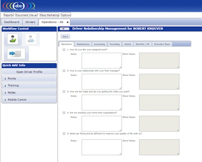 EBE Technologies has created a driver relationship management system (DRMS) as an option for its driver lifecycle software platform.