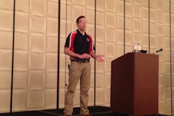 Peter Covach, IT systems analyst for Paper Transport, speaks during the Omnitracs user conference, Feb. 1, 2016, in Dallas.