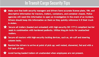 Tips from CargoNet to prevent theft while in-transit.