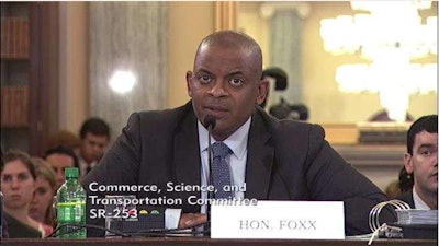 Secretary of Transportation Anthony Foxx testifying before the Senate’s transportation committee June 8.