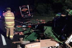 Plenty of sandwich fixings were strewn across I-287 in New Jersey recently following a collision between a bread truck and a deli truck.