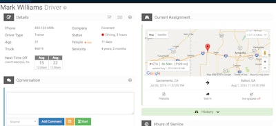 CTG’s Driver Relationship Manager application brings data from multiple sources into a single user interface.