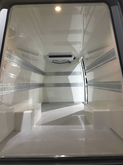 A peek inside Knapheide’s refrigeration upfit solution for the Mercedes-Benz Sprinter with Thermo King refrigeration unit.