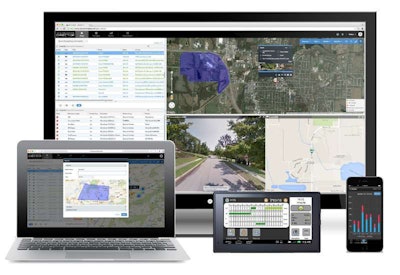 Application view of Teletrac Navman DIRECTOR from desktop, laptop, mobile and driver’s device. (PRNewsFoto/Teletrac Navman)