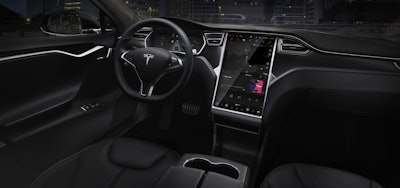 The dash of a Model S