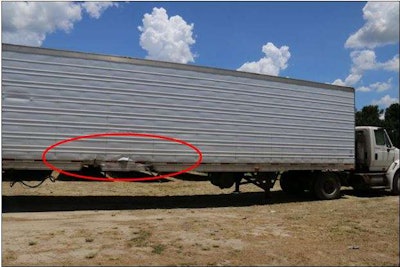 A photo from NTSB of the tractor-trailer involved in the crash.