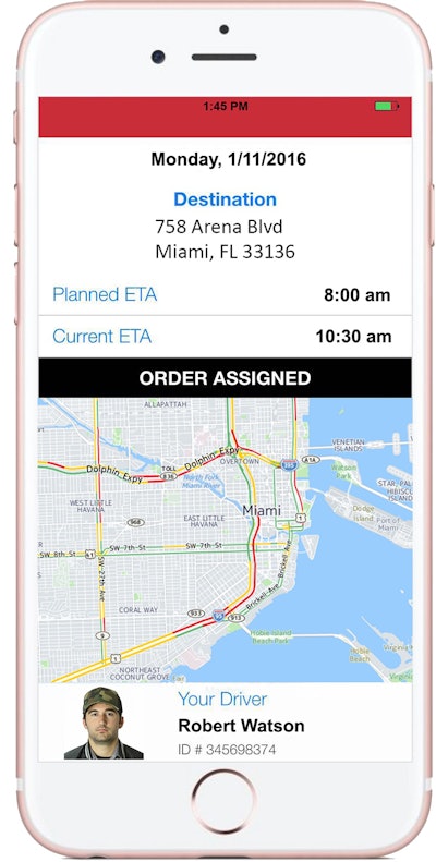 Telogis has an integrated suite of products that can calculate a real-time ETA for loads using drivers’ hours-of-service information, among other sources.