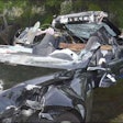 Photo from NTSB’s preliminary report of the Tesla Model S involved in the crash.
