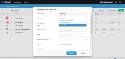 The TracKing web platform from Thermo King lets users customize the exception alerts they want to receive.