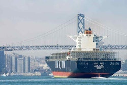 The first Hanjin ship to dock at the Port of Oakland following the company’s bankruptcy filing.