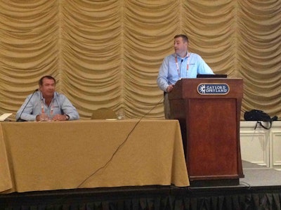 Chris Gallup, chief operations officer of OrTran, speaks during the In.Sight conference.