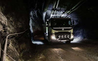 Volvo’s autonomous FMX truck has gone to work in mine tunnels in northern Sweden.