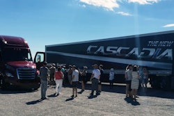 A brief stop to rotate trucks turned into a tourist attraction.