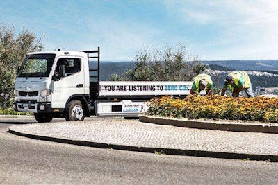 Mitsubishi Fuso’s eCanter all-electric truck continues to make appearances at North American trade shows.