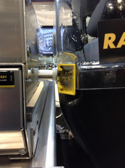 A rear-facing mounting bar on the back of the partition allows for mounting Ranger accessories.