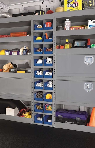 American Van’s website and catalog offer suggestions on storing various items.