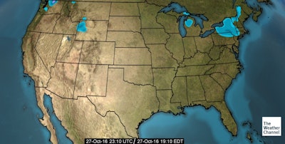 Today’s snowcover map from weather.com reveals little snow across the U.S.