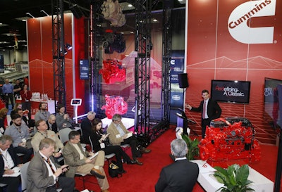 A Cummins press conference during the Work Truck Show 2016 in March attracted plenty of reporters. (Photo: NTEA)