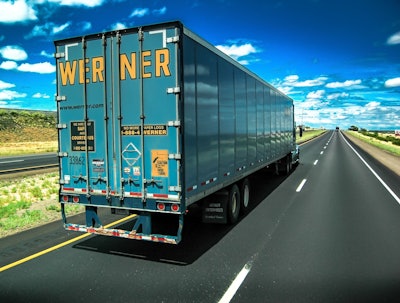 Werner in its third quarter earnings report said it removed 90 trucks from service in the quarter, bringing its year-over-year reductions to 240. “We again reduced our average trucks in service…from second quarter 2016 to third quarter 2016 in response to the freight market conditions. We are not growing our truck fleet until we see meaningful improvement in the freight and rate markets,” Werner’s earnings report reads. (Photo by Jim Allen, 356 Trucking)