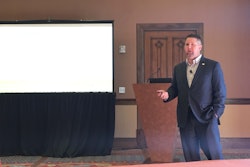Ron Crisp, Rush Enterprises corporate operations service specialist, spoke on recruiting and retaining technicians at the CCJ Fall Symposium in Scottsdale, Ariz., Tuesday.