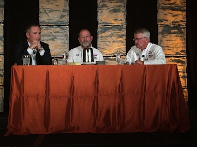 CCJ editor Jeff Crissey (left) moderated a panel with drivers David Green and Danny Smith.