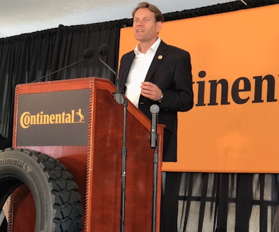 Nikolai Setzer, head of Continental’s global tire business worldwide, says the $1.4 billion plant investment comes as the company’s market penetration continues to rise.