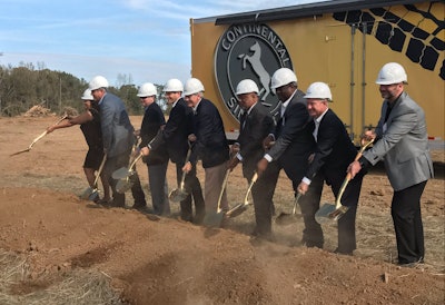 Mississippi Governor Phil Bryant (5th from left) joins Continental’s Nikolai Setzer (4th from left) and Paul Williams (far right) and other dignitaries in breaking ground on the new plant in Clinton, Miss.
