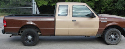 Ford Ranger before rebuild at Vehicle Reman.