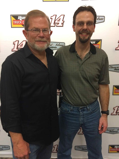 Luke Manlief, right, with Rusty Rush, CEO of Rush Enterprises.
