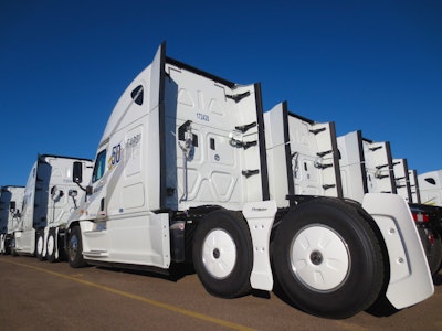 The FlowBelow Tractor AeroKit was first introduced in 2013, and is now available as a factory-installed option on certain new model trucks.