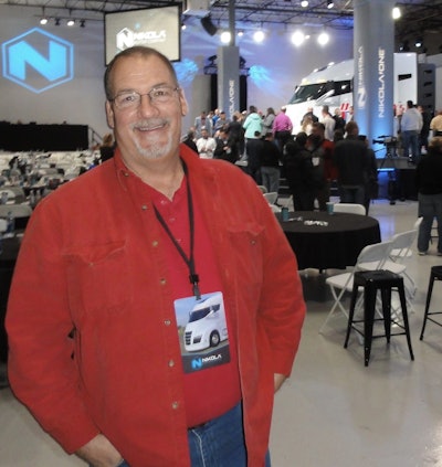 Matthew Hurley, an owner operator, looks forward to owning a Nikola One when the first production models will be ready in about three years.