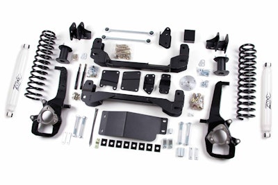 Zone’s 6-inch suspension system is compatible with the 2017 Ram 1500 4×4.