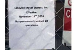 Lakeville employees found this notice tacked to the company’s closed and locked gates last month.